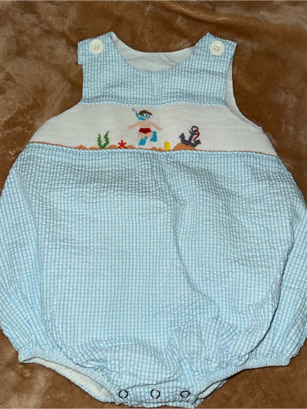 Remember Nguyen Smocked Scubba Romper